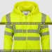 Cargo Hi-Vis Polyester Hooded Sweatshirt - With Zip