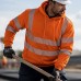 Cargo Hi-Vis Polyester Hooded Sweatshirt - With Zip
