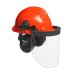 Kit 3 Helmet, Ear Muffs And Attachable Polycarbonate Visor